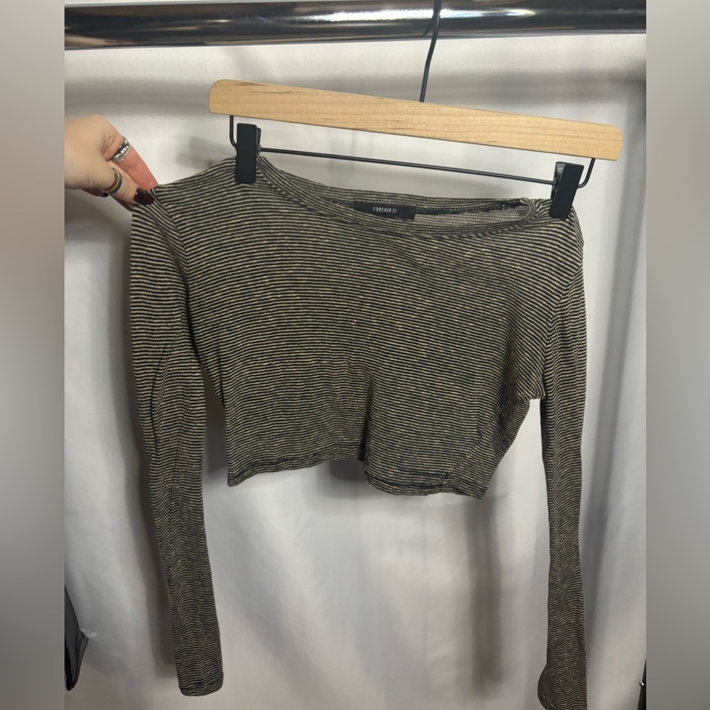Striped Cropped Long Sleeve